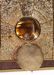 Immagine di Tabernacolo da Mensa medio con Esposizione cm 25x25x28 (9,8x9,8x11,0 inch) Croce IHS Raggi di Luce in legno Oro Ciborio da Altare Chiesa