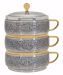 Picture of STACKABLE Liturgical Ciborium with lid H. cm 12 (4,7 inch) Stylized grapes Ears of Wheat in brass Silver 