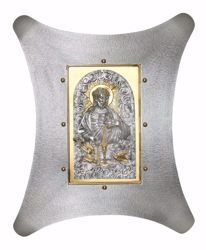 Picture of Wall mounted Tabernacle cm 66x55cm (26x21,7 inch) Christ crowned with Thorns Sacred Heart in brass with bicolor Door Bicolor for Church