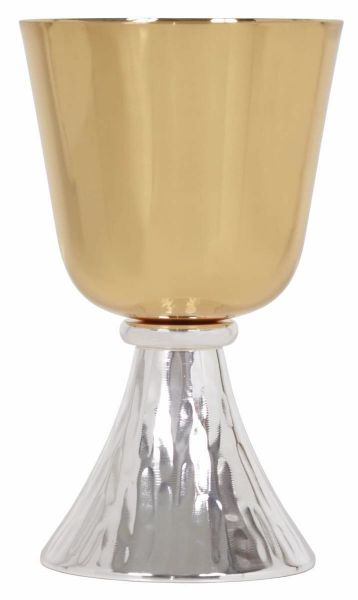 Imagen de Cáliz Misa moderno H. 16 cm con nudo bajo