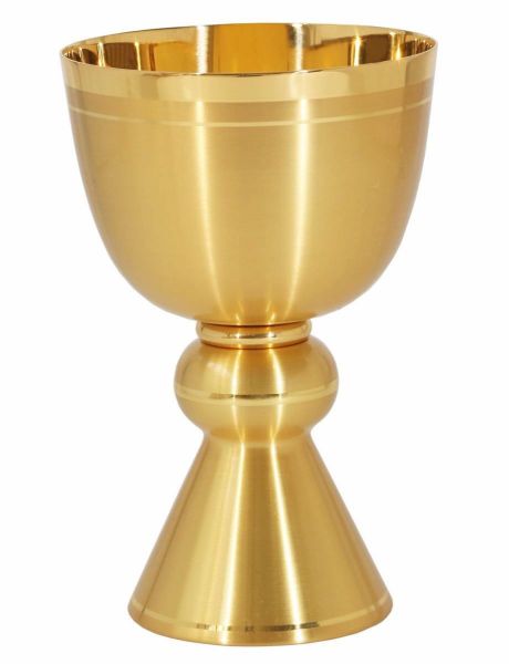 Picture of Catholic Chalice H. 17 cm (6,7 inch) with knot brass