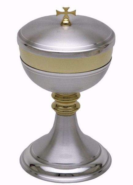 Immagine di Pisside Chiesa finitura liscia satinata H. 22 cm nodo doppio