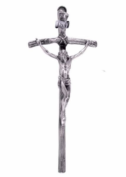 Imagen de Crucifijo de pared 23x10 cm Cruz sutil Cristo crucificado INRI latón