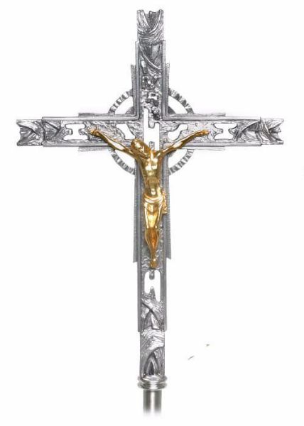 Picture of Modern wall Crucifix 50x36 cm (19,7x14,2 inch) brass