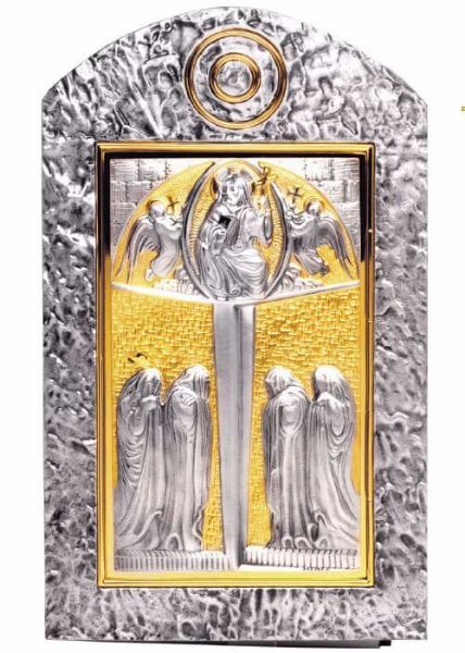 Picture of Wall Tabernacle bicolor brass H. 50 cm (19,7 inch) Christ Pantocrator