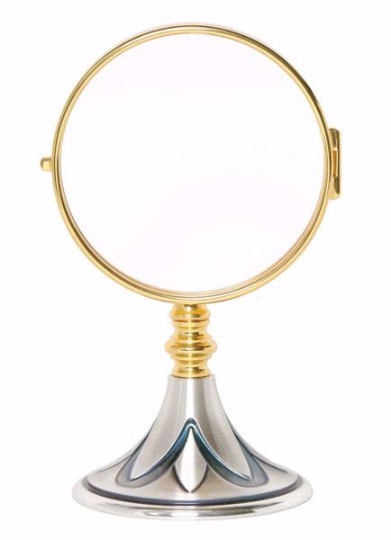 Picture of Eucharistic Shrine Monstrance for Magna Host cm 15 (5,9 in) H. cm 28 (11,0 inch) Petals in brass Gold Silver 
