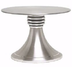 Picture of Altar Throne Base for Monstrance H. cm 9,5 (3,7 inch) smooth satin finish in brass Gold Silver 