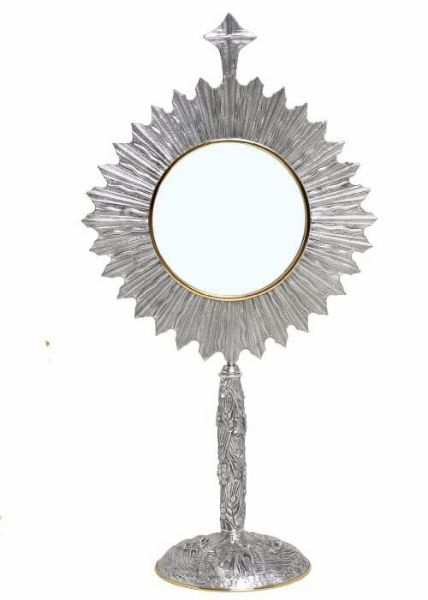 Immagine di Ostensorio Teca Ostia Magna H. 70 cm Uva Spighe Angeli Raggiera