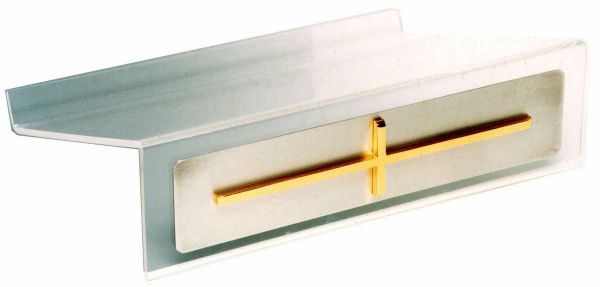 Immagine di Leggio plexiglas Chiesa 35x27x10 cm Croce Oro