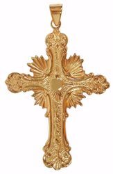 Picture of Episcopal pectoral Cross cm 10x6 (3,9x2,4 inch) Sacred Heart Rays of Light 800/1000 Silver Gold Silver Bicolor Bishop’s Cross