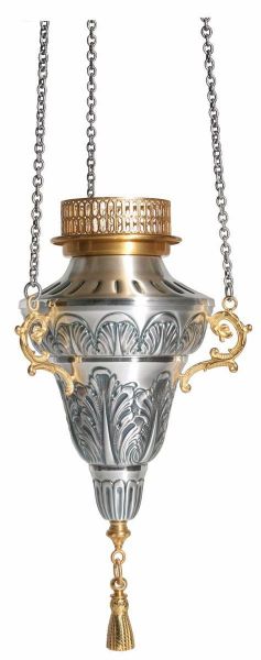 Picture of Sanctuary Lamp H. 15 cm (5,9 inch) Leaves chiseled brass