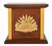 Imagen de Sagrario de mesa cm 35x35x33 (13,8x13,8x13,0 inch) Agnus Dei de madera Oro Tabernáculo de Altar Iglesia