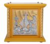 Picture of Small wooden Tabernacle 4 columns H. 33 cm (13,0 inch) Boat Grapes Wheat