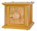Picture of Small size Altar Tabernacle 4 Columns with Exposition cm 33x33x31 (13,0x13,0x12,2 inch) Cross IHS Rays of Light in wood Gold for Church