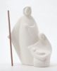 Immagine di Presepe originale stilizzato bianco Sacra Famiglia Nives 18 cm Centro Ave 