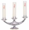 Immagine di Candeliere da Altare 3 fiamme 33x20 cm Stella Spighe Fiamme