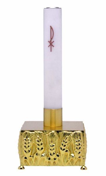 Picture of Altar candle Stand H. 12 cm (4,7 inch) Wheat