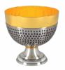 Picture of Catholic Paten Ciborium H. 11 cm (4,3 inch) low knot hammered brass