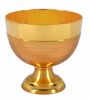 Picture of Catholic Paten Ciborium H. 11 cm (4,3 inch) low knot hammered brass
