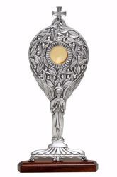 Imagen de Relicario litúrgico H. cm 40 (15,8 inch) Jesús de pie Ramas de Olivo de latón Oro Plata Bicolor para Reliquias Sagradas Iglesia