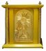 Immagine di Tabernacolo da Mensa grande 4 Colonne cm 40x40x50 (15,7x15,7x19,7 inch) Calice in legno Oro Ciborio da Altare Chiesa