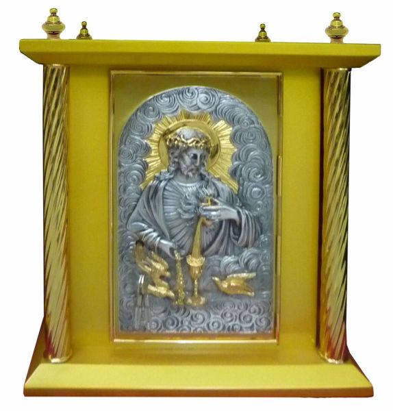 Picture of Wooden Tabernacle 4 columns H. 40 cm (15,7 inch) Sacred Heart of Jesus