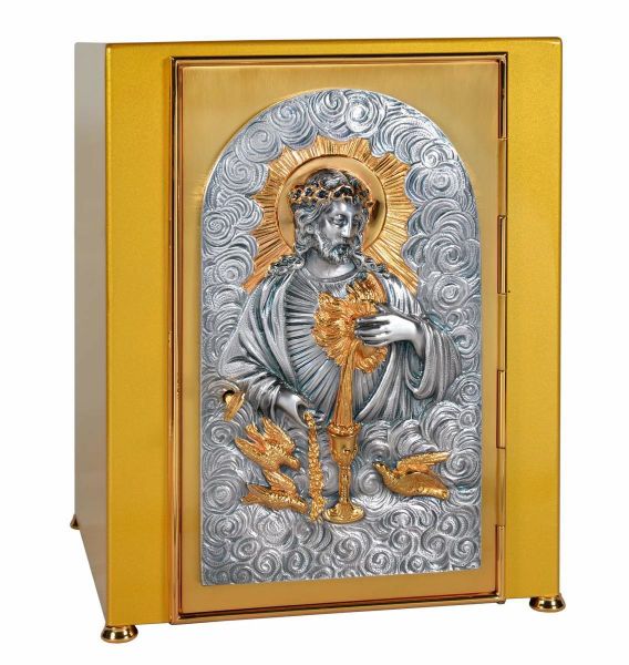 Imagen de Sagrario católico bicolor 30x30x44 cm Sagrado Corazón de Jesús