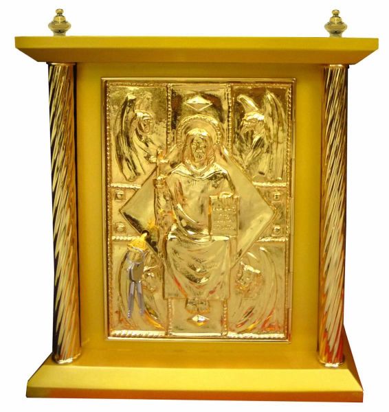 Picture of Wooden Tabernacle 4 columns H. 40 cm (15,7 inch) Christ Pantocrator Evangelists