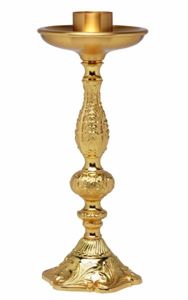 Picture of Tall Altar candle Holder H. 30 cm (11,8 inch) Leaves