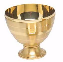 Picture of Liturgical Paten Ciborium H. cm 12 (4,7 inch) smooth satin finish in burnished brass Gold Silver 