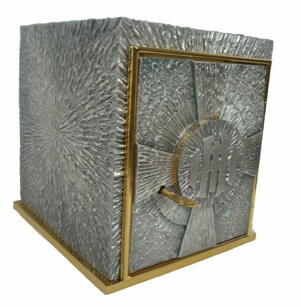 Picture of Catholic Tabernacle Exposition silver H. 21 cm (8,5 inch) IHS