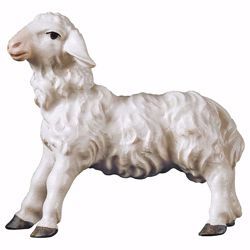 Picture of Standing Lamb cm 10 (3,9 inch) hand painted Ulrich Nativity Scene Val Gardena wooden Statue baroque style