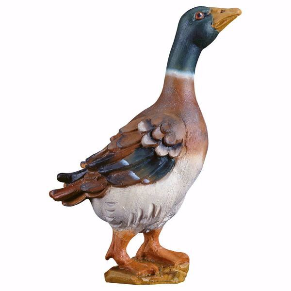 Immagine di Anatra in piedi Presepe Ulrich 10 cm tradizionale legno