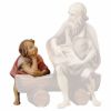 Immagine di Bambino che ascolta Presepe Ulrich 10 cm tradizionale legno