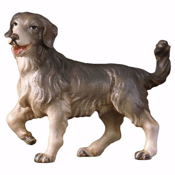 Picture of Shepherd dog cm 10 (3,9 inch) hand painted Ulrich Nativity Scene Val Gardena wooden Statue baroque style