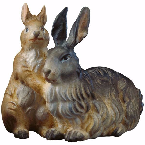 Picture of Group of rabbits Ulrich Nativity 10 cm (3,9 inch) traditional wood