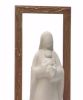 Immagine di Madonna con Bambino decorata 32 cm ceramica bianca Loppiano