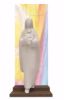 Immagine di Madonna con Bambino con vetrata 30 cm ceramica bianca Loppiano