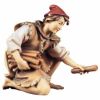 Imagen de Pastor arrodillado con Leña Belén Ulrich 10 cm clásico madera artesanal