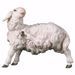 Picture of Rasping Sheep cm 10 (3,9 inch) hand painted Ulrich Nativity Scene Val Gardena wooden Statue baroque style