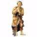 Picture of Shepherd with Hoe cm 10 (3,9 inch) hand painted Ulrich Nativity Scene Val Gardena wooden Statue baroque style