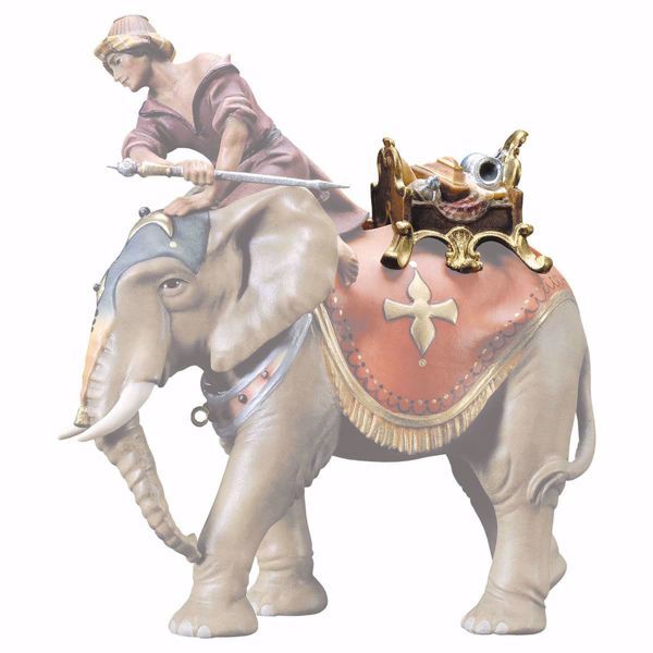 Picture of Juwels Saddle for standing Elephant cm 10 (3,9 inch) hand painted Ulrich Nativity Scene Val Gardena wooden Statue baroque style