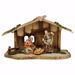 Picture of Ulrich Nativity Set 5 Pieces cm 10 (3,9 inch) hand painted Val Gardena wooden Statues