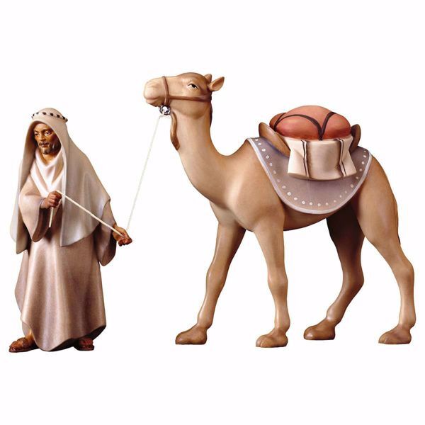 Picture of Camel standing 3 pcs Comet Nativity 10 cm (3,9 inch) arabic oil painted wood