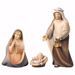 Picture of Holy Family 4 pieces cm 10 (3,9 inch) hand painted Comet Nativity Scene Val Gardena wooden Statues traditional Arabic style