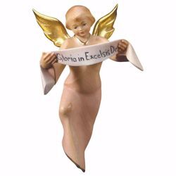 Picture of Glory Angel cm 10 (3,9 inch) hand painted Saviour Nativity Scene Val Gardena wooden Statue traditional style
