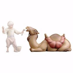 Picture of Lying Camel cm 10 (3,9 inch) hand painted Saviour Nativity Scene Val Gardena wooden Statue traditional style