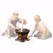 Picture of Pot on fire cm 10 (3,9 inch) hand painted Saviour Nativity Scene Val Gardena wooden Statue traditional style