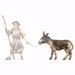Picture of Donkey with Wood cm 12 (4,7 inch) hand painted Ulrich Nativity Scene Val Gardena wooden Statue baroque style
