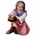 Immagine di Bambina che prega inginocchiata cm 12 (4,7 inch) Presepe Ulrich dipinto a mano Statua artigianale in legno Val Gardena stile barocco